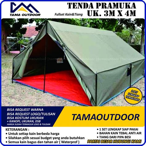 Tenda Kemah Uk 3m X 4m Dome Pramuka Tamaoutdoor Lazada Indonesia