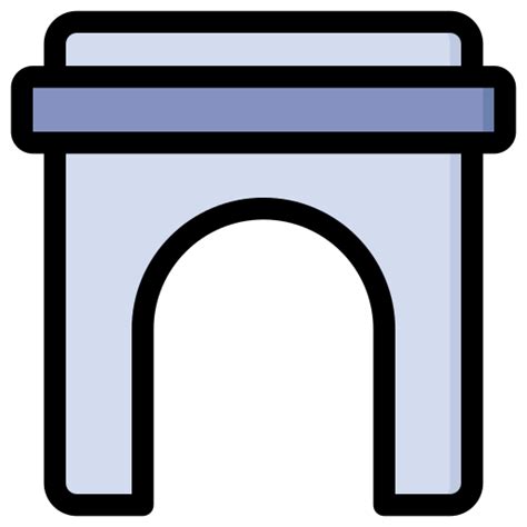 City Gate Generic Outline Color Icon