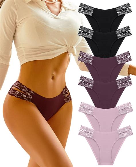 Finetoo Seamless Underwear For Women Cheeky Bikini Panties High Cut V