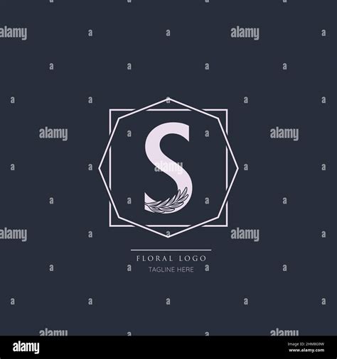 Initial S Letter Luxury Beauty Flourishes Ornament Monogram Logo Stock