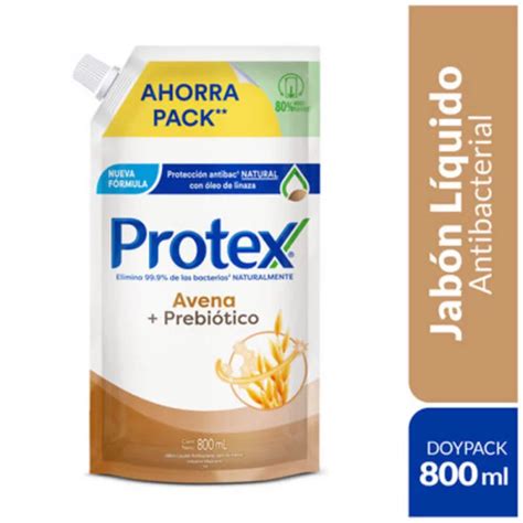 Jabón Líquido Protex Antibacterial Avena 800ml Mercacentro