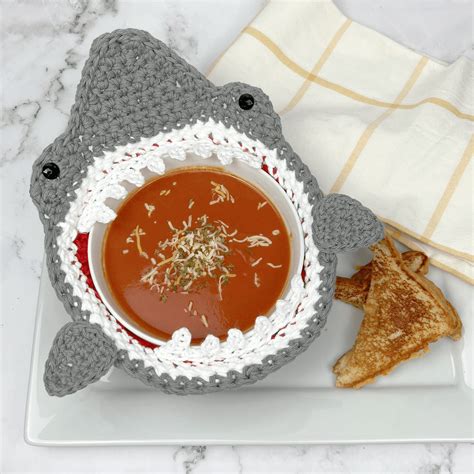 How To Crochet A Shark Soup Bowl Cozy Free Pattern Blackstone