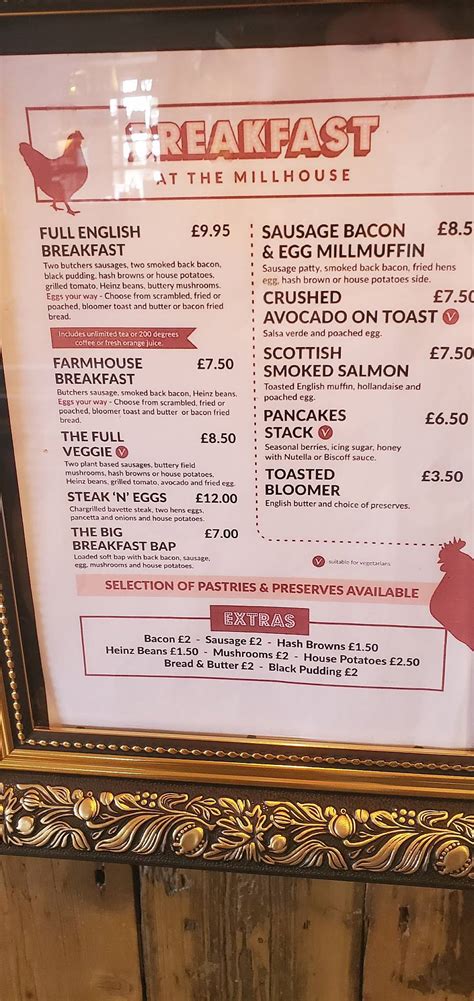 Menu At The Millhouse Pub And Bar Worksop 194 Newcastle Ave