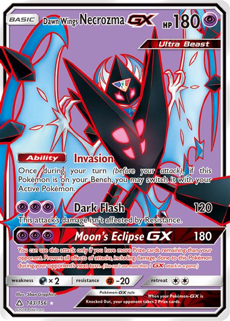 Dawn Wings Necrozma Gx Ultra Prism Pokemon Card