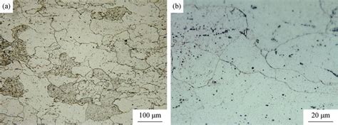 (a) Microstructure of as-received low-carbon steel; (b) higher ...