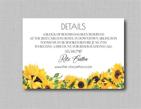 Sunflower Wedding Invitation Floral Set - Affordable Wedding ...