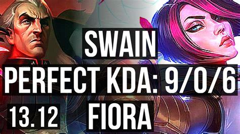 SWAIN Vs FIORA TOP 9 0 6 1100 Games 1 4M Mastery Legendary KR