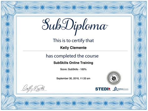 Stedi Certificate Kellysportfolio