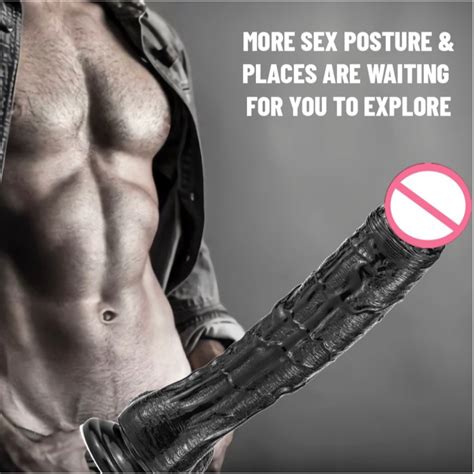 Vibrador Negro Enorme Con Ventosa Para Hombres Y Mujeres Perfecto Para Jugar Anal