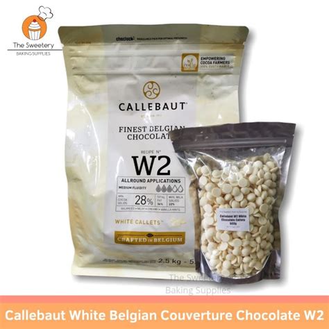 Callebaut Couverture W2 28 White Chocolate Callets 25kg 500g