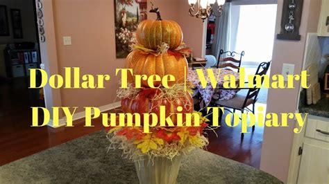 Dollar Tree Walmart Diy Pumpkin Topiary Farmhouse Pumpkin Topiary