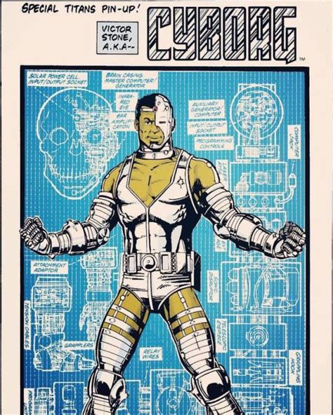 Victor Stone Cyborg By George Perez Dc Comics Superheroes Superhero Comic Black Comics