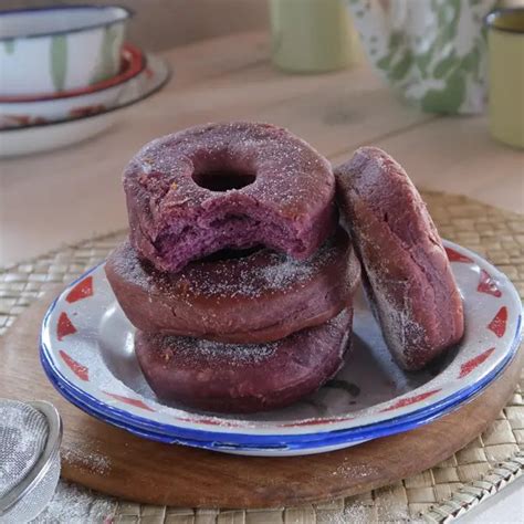 Jual Donat Ubi Ungu Purple Sweet Potato Donut Isi 20 Pcs Shopee