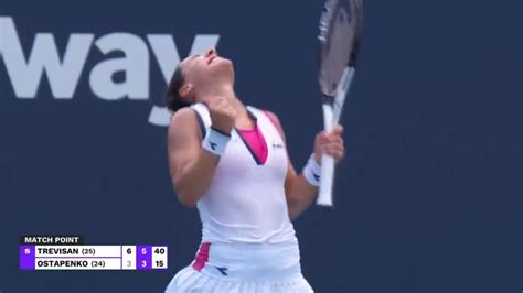 Jelena Ostapenko Loses Huge Upset Martina Trevisan Wins Live Tennis Wta