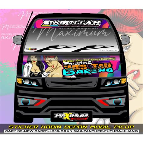 Jual Sticker Kabin Mobil Pickup Carry SS Dan Futura Decal Sticker