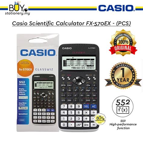 [original Warranty] Casio Fx 570ex Scientific Calculator Pcs Casio Calculator Schoo