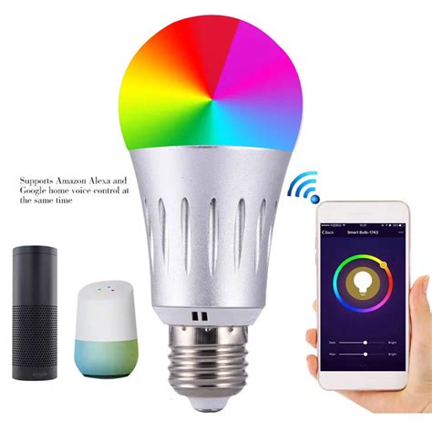 7w E27 B22 E14 Rgbw Smart Wifi Light Bulb Dimmable Wireless Wifi Remote