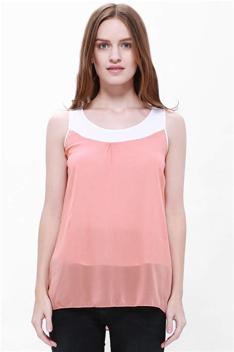 43 Off Popular Plus Size Sleeveless Chiffon Womens Summer Blouse Rosegal