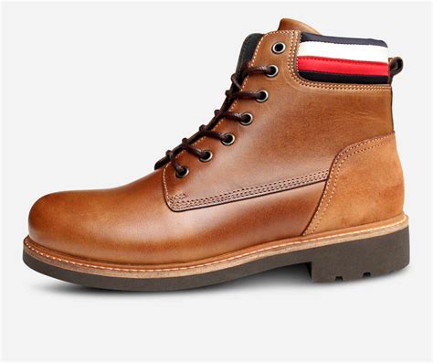 Tommy Hilfiger Premium Commander Boot In Brown Leather