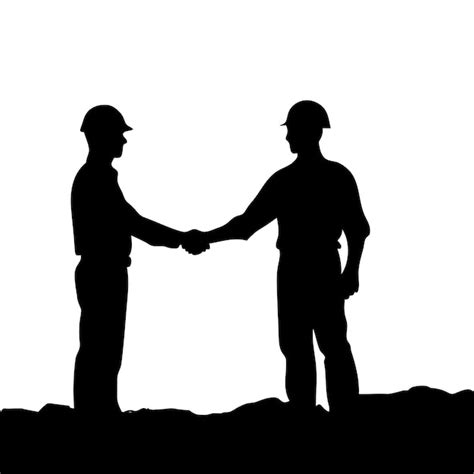 Premium Vector Vector Illustration Silhouette Of Engineer And Worker