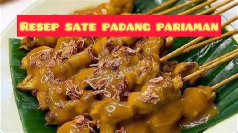 Resep Sate Padang Pariaman Youtube