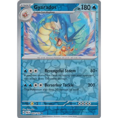 Paldea Evolved Gyarados Reverse Holo I Love Pok Mon