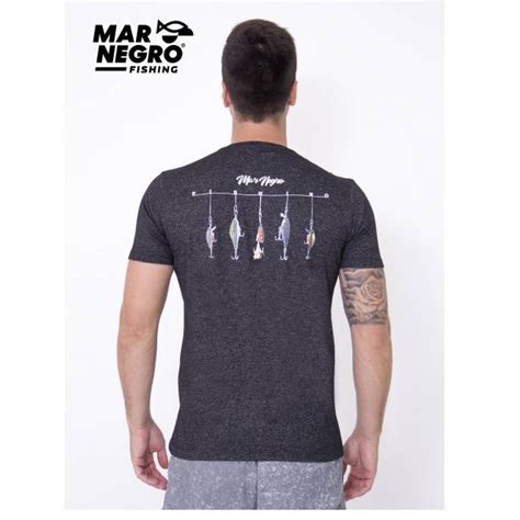 Camiseta Mar Negro Fishing Casual Isca 2021 Ref 30133 Mar Negro