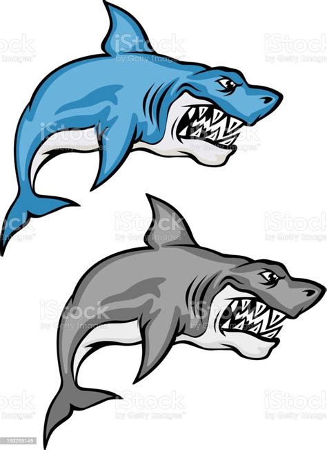 Danger Cartoon Shark Stock Illustration Download Image Now