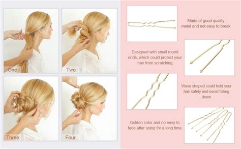 Amazon U Shaped Hair Pins TsMADDTs Pcs Blonde Bun Hair Pins For Women Girls With Box