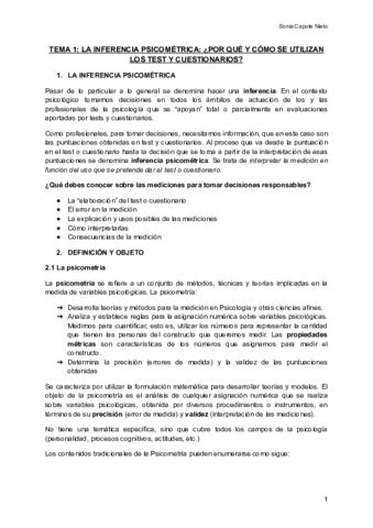 Tema La Inferencia Psicometrica Por Que Y Como Se Utilizan Los Test Y