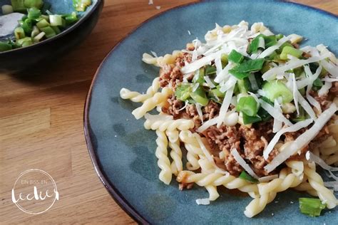 Pasta Mit Hackfleisch Lauch So E Ein Rezept Von Einbissenlecker De