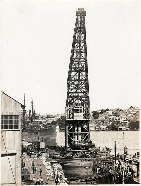 Cockatoo Island Crane 1920 Rear Of Photo Commonwealth Nav Flickr