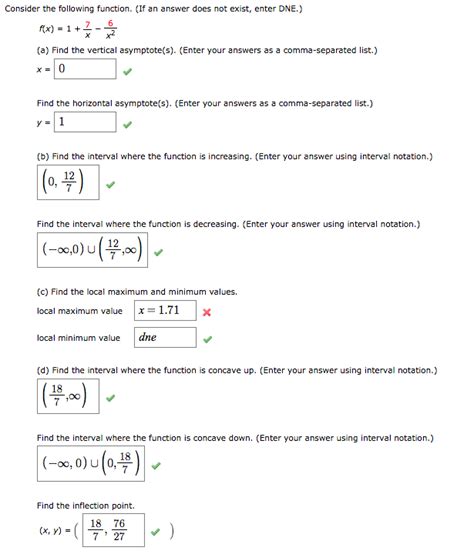 Solved Consider The Following Function If An Answer Does