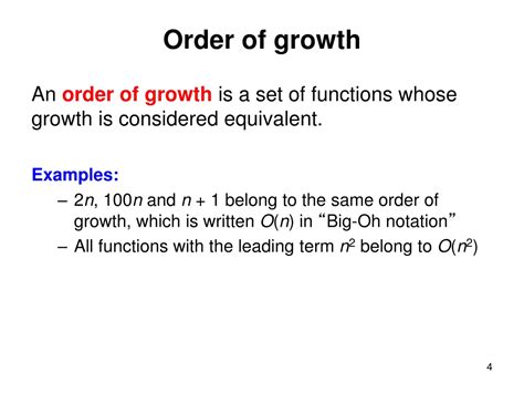 algorithm efficiency  order  growth powerpoint