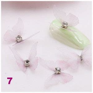 3D Butterfly Nail Art Decoration With Rhinestone - Etsy