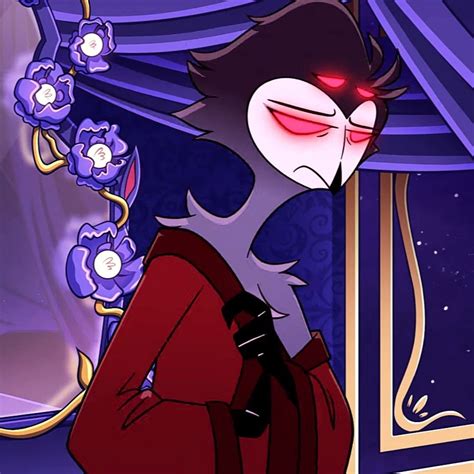 An Animated Image Of A Woman With Red Eyes And Dark Hair Standing In Front Of A Purple Curtain