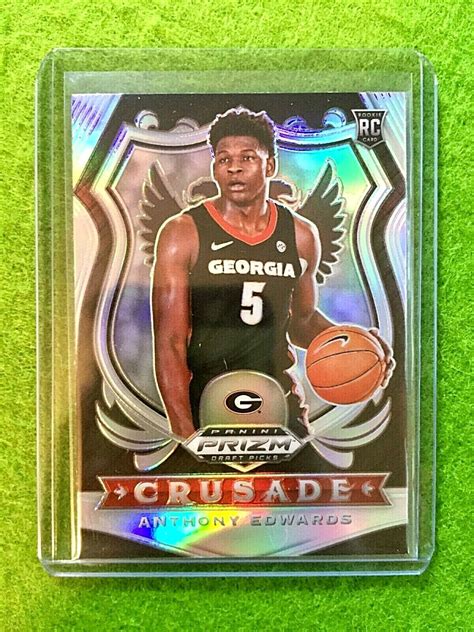 Anthony Edwards Silver Prizm Crusade Rookie Card Georgia Rc