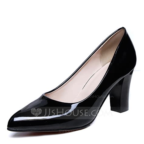 Womens Patent Leather Stiletto Heel Pumps Closed Toe With Others Shoes