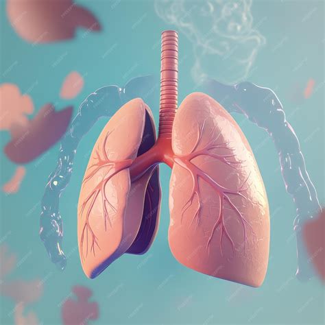Animated 3D Cartoon of Lungs Breathing Inhale Exhale | Premium AI