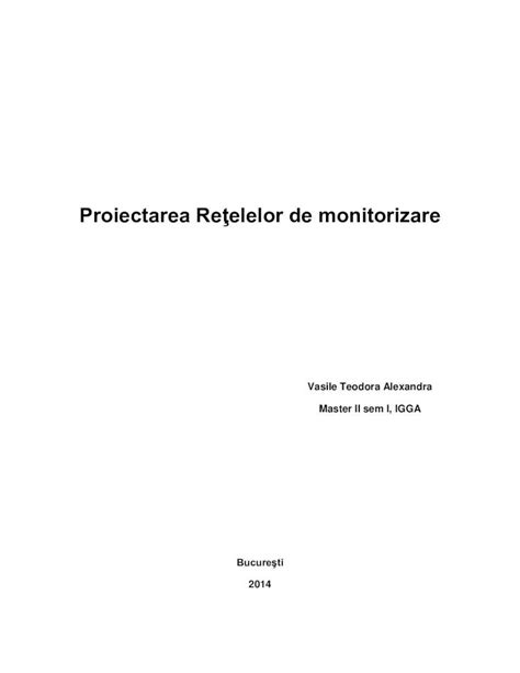 PDF Proiect Proiectarea Retelelor De Monitorizare DOKUMEN TIPS