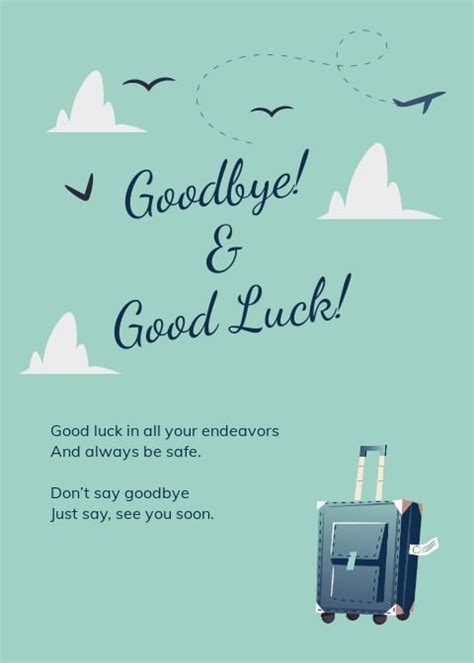 Free Printable Farewell Card Template Free Printable Templates