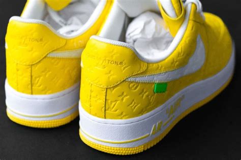 Up Close With The F F Louis Vuitton X Nike Air Force 1 In Yellow