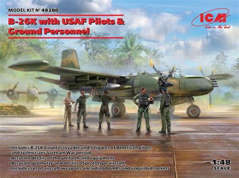 Released B 26K With Pilots Ground Crew AeroScale