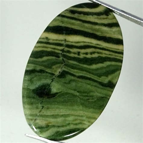 50 80 Cts Natural Green Zebra Jasper Gemstone Oval Handmade Cabochon