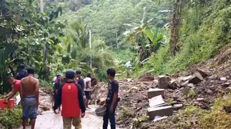 Hujan Deras Dan Gempa Tebing Setinggi 75 Meter Di Cianjur Longsor