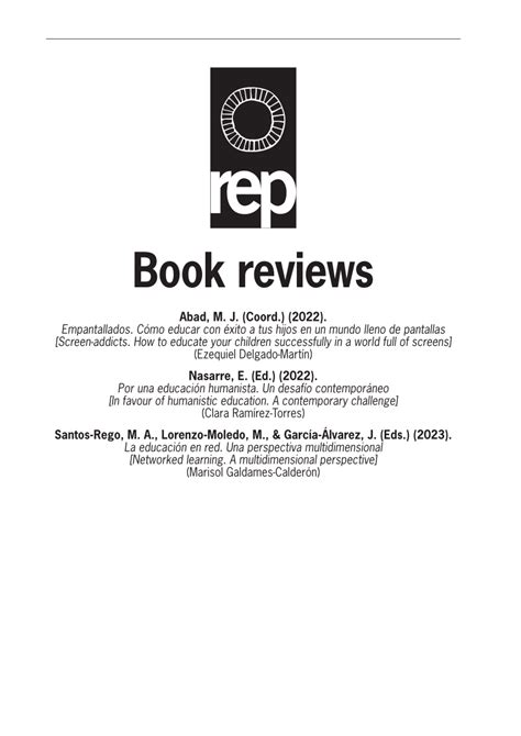 PDF Book Review In English Of Santos Rego M A Lorenzo Moledo M