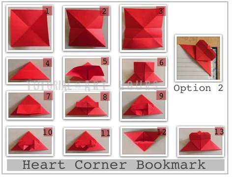 Archguide Learn To Make Some Origami Heart Corner Bookmarks