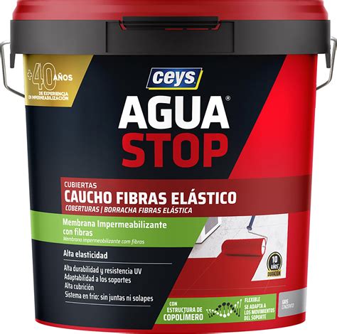 Pintura Impermeabilizante Cubiertas AGUASTOP CEYS Caucho 20KG Gris