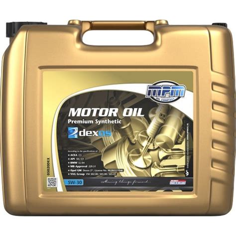 20 LTR 5W-30 Premium Synthetic GM Dexos II
