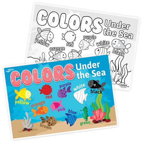 Colors Under The Sea Remarkable Activity Mat Top Notch Teacher Products